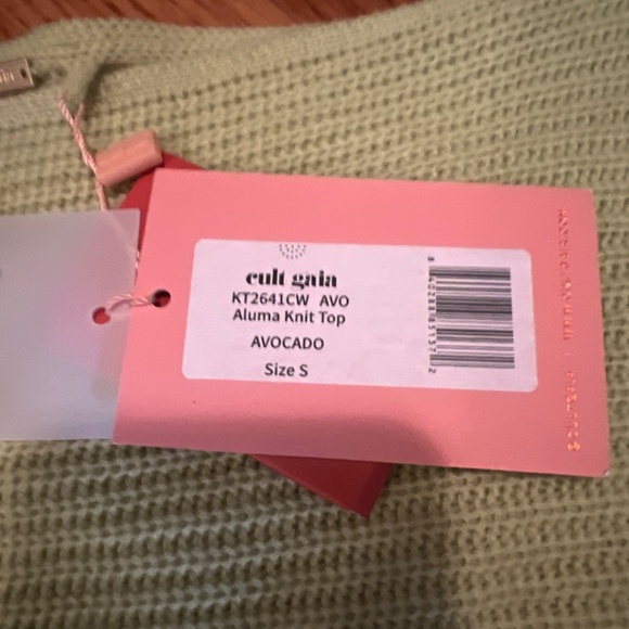 Cult Gaia Aluma Knit Cashmere Wool Off the Shoulder Sweater NWT - Picture 3 of 3